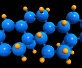3D model of testosterone molecule 