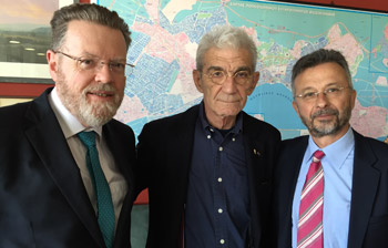 Sir Keith Burnett, CITY College principal Yannis Ververidis and the mayor of Thessaloniki