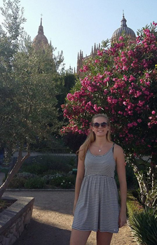 Katrin Burrows - a BA Modern Languages student during a trip to Spain