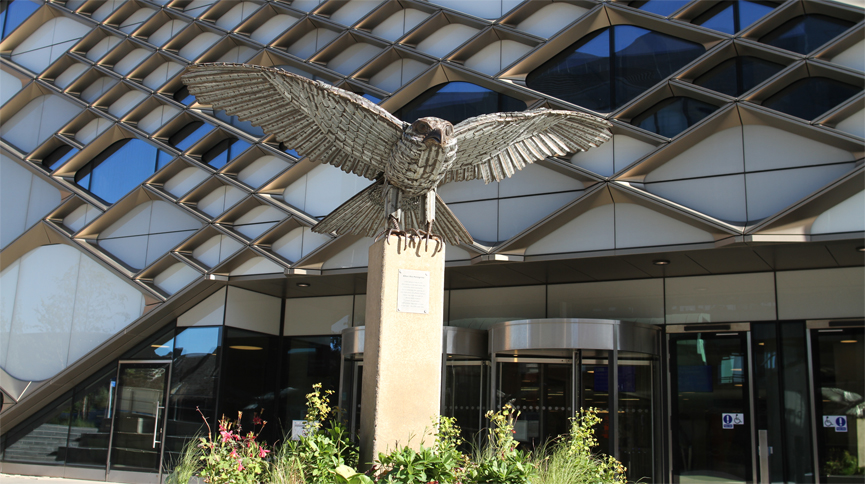 Allen - the Peregrine Falcon statue