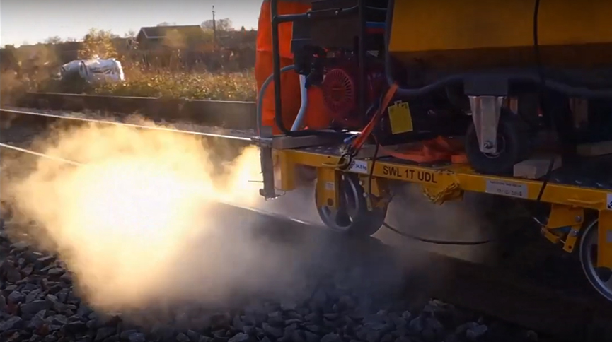 The new solution being used on a railway line