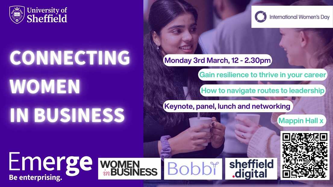 Monday 3rd March, 12 - 2.3pm Keynote, panel, lunch and networking, Mappin Hall