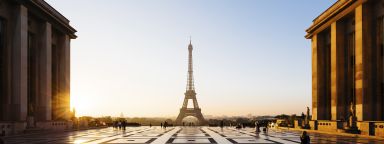 The Eiffel Tower at sunrise. Credit Alexander Spatari