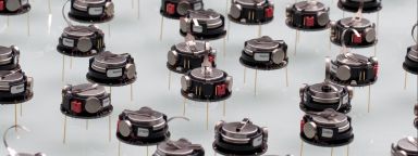 A large group of swarm robots