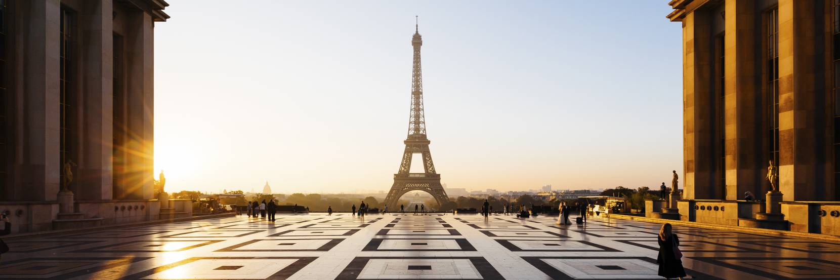 The Eiffel Tower at sunrise. Credit Alexander Spatari