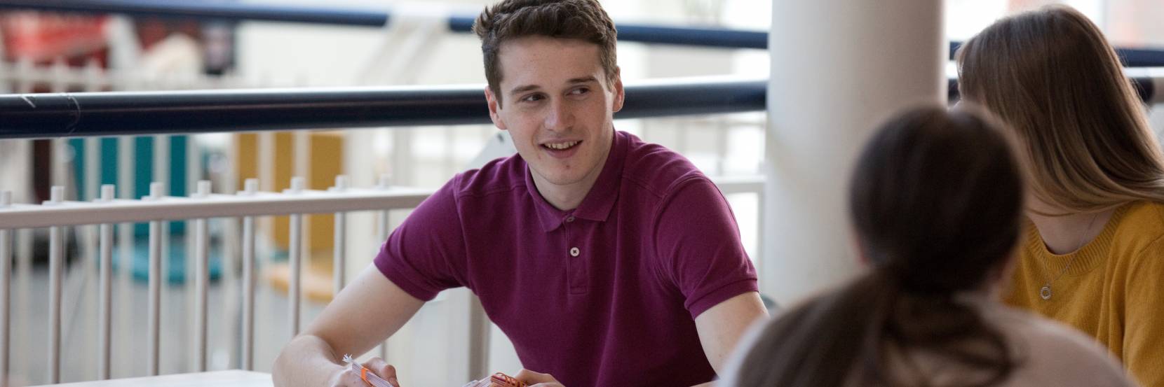 Sociological Studies student Tom Whittell in the Students' Union.