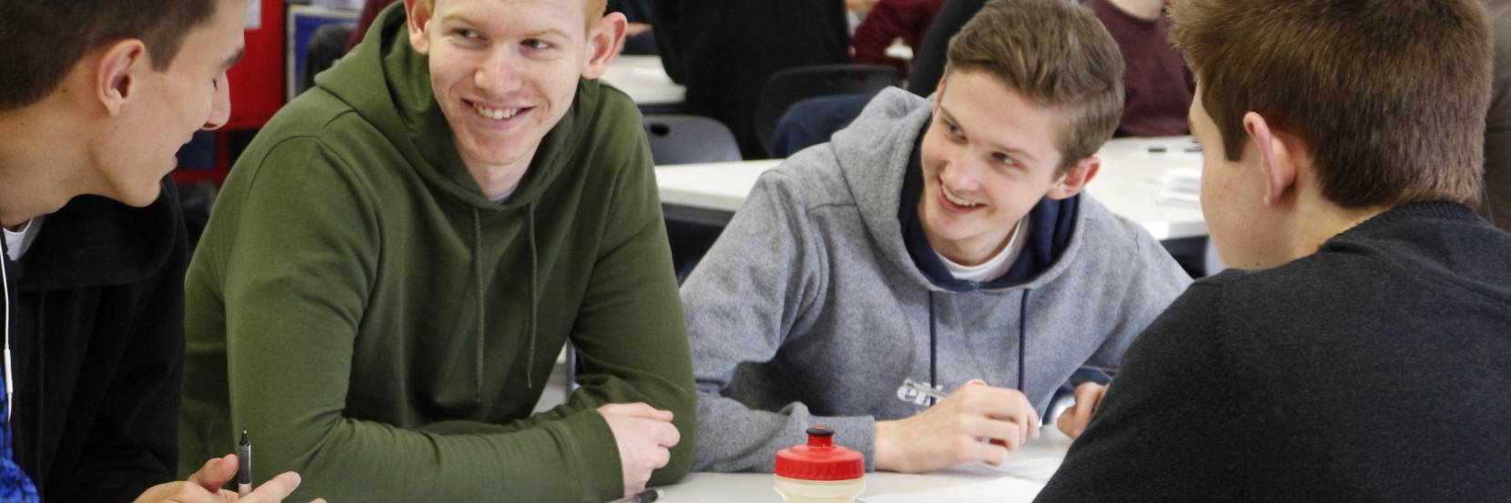 Students working on the Global Engineering Challenge