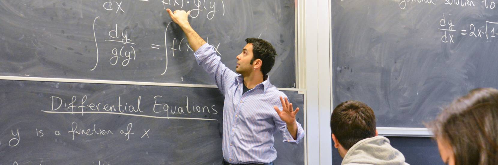 Students in a maths lecture