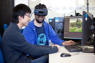 Computer Science postgraduates using 3D computer graphics