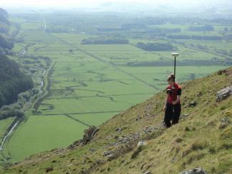 Landscape archaeology postgraduate in field