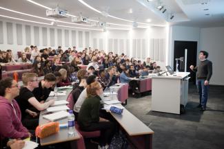 Economics students in lecture theatre