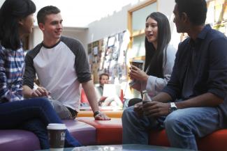 group of law students with coffee