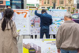 Urban Design postgraduates working on a project in the community
