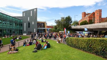 Students' Union - students on grass