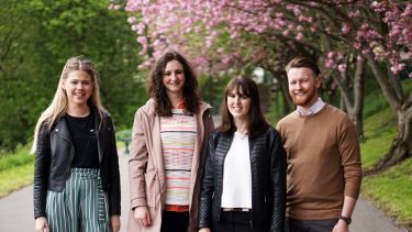 Postgraduate group of students in Weston Park