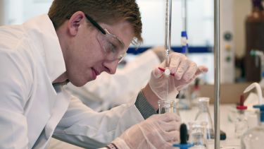 CBE student in laboratory 
