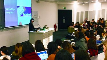 Global Journalism lecture with postgraduates