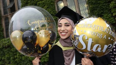 A law student at graduation