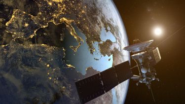 Satellite against Earth