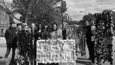 Undergraduate students working in Sheffield on project