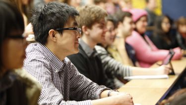 Students in a lecture theatre at the University of Sheffield