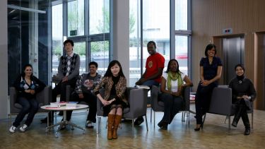 A group of postgraduate SLC students.