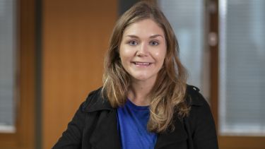 PhD student Becky Herd. 