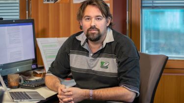PhD student Peter Watson.