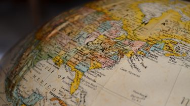 Close up of globe