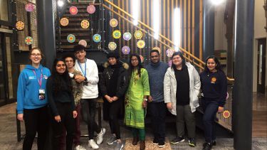 Residence life Diwali picture with students and mentors