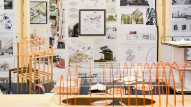Studio area at summer exhibition