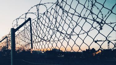barbed wire barrier