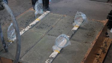 Some concrete being poured.