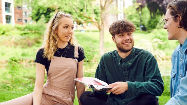 Three students by the Ranmoor/Endcliffe pond 