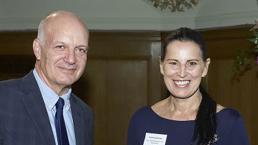 Student Susanne Churcher receiving her Winston Churchill Memorial Trust Fellowship.
