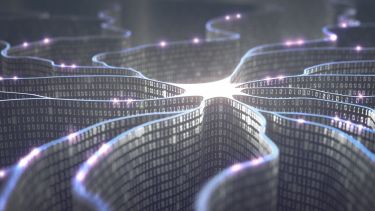 Abstract image depicting computer neural networks 