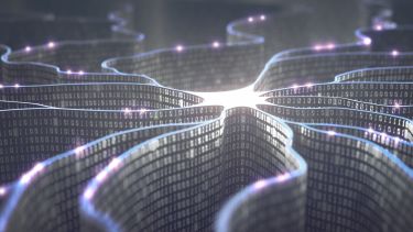 Abstract image depicting computer neural networks
