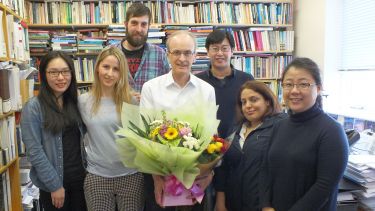 PhD students with Alan Walker