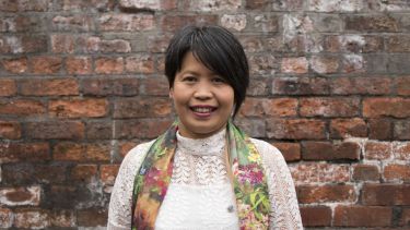 Keng Wragg after her charity haircut
