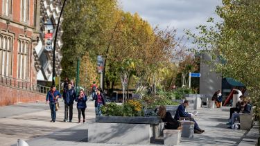 Cycling route on campus