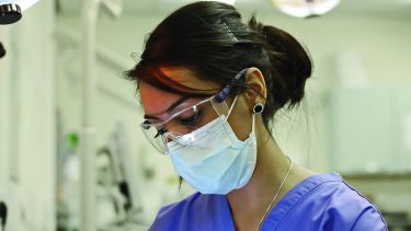 A female dentist