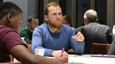 Students get careers advice from economics alumni