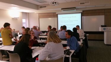 People in a classroom workshop