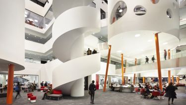 An image of the interior of the Diamond Building