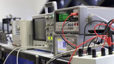 EEE oscilloscope in the EEE lab.