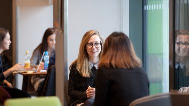 image of students talking
