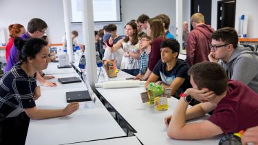An image of student group work