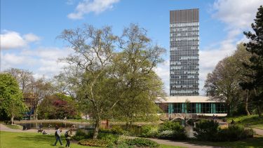 An image of the Art Tower from Western park