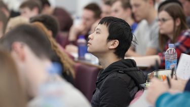 A student listening to a lecture - image 