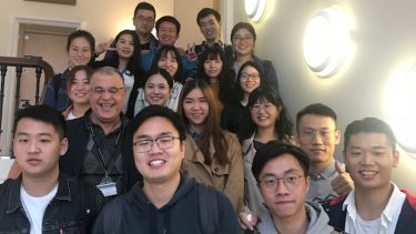 Photo of Weisheng Xiao and ELTC students 